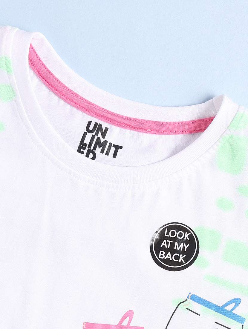 kids white cotton blend t-shirt - 22175800 -  Standard Image - 2
