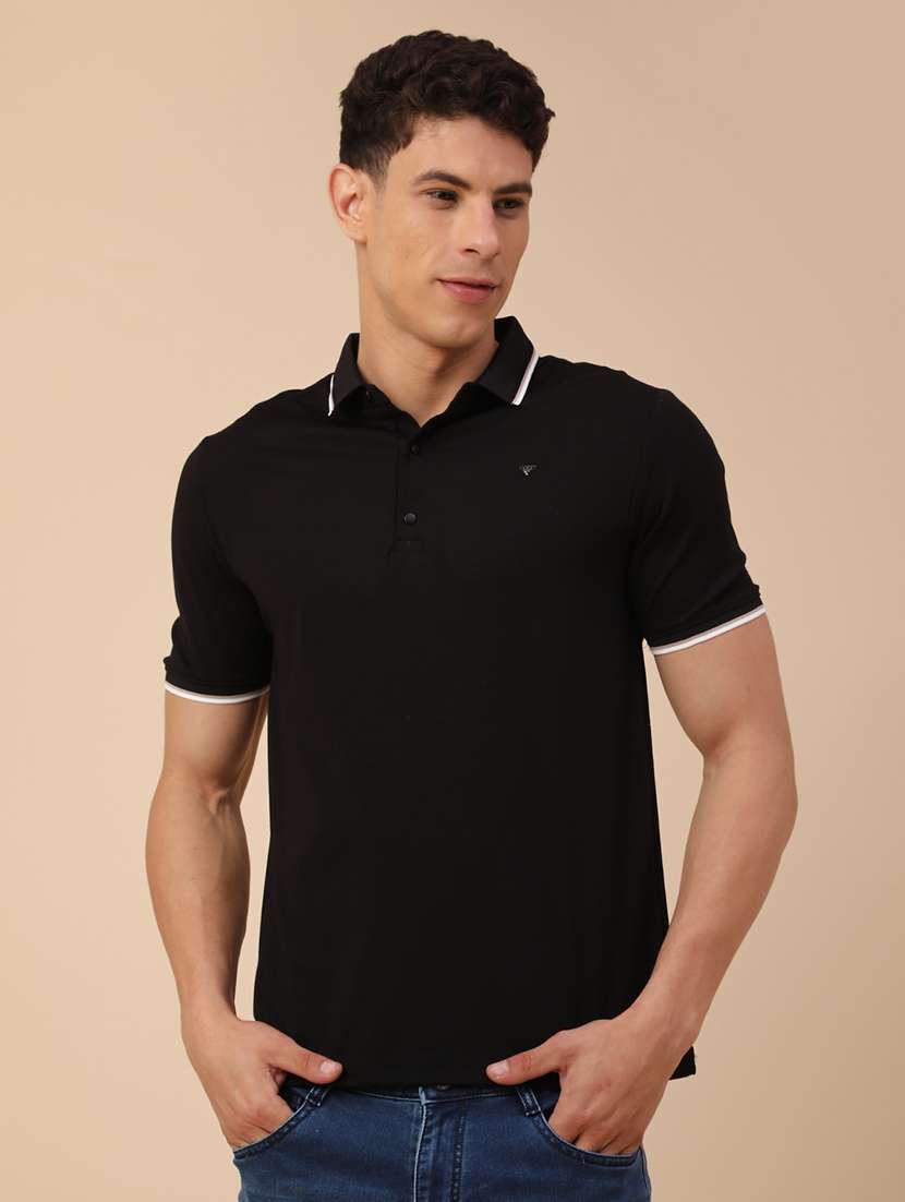 men solid short sleeves polo t-shirt - 22175834 -  Standard Image - 2