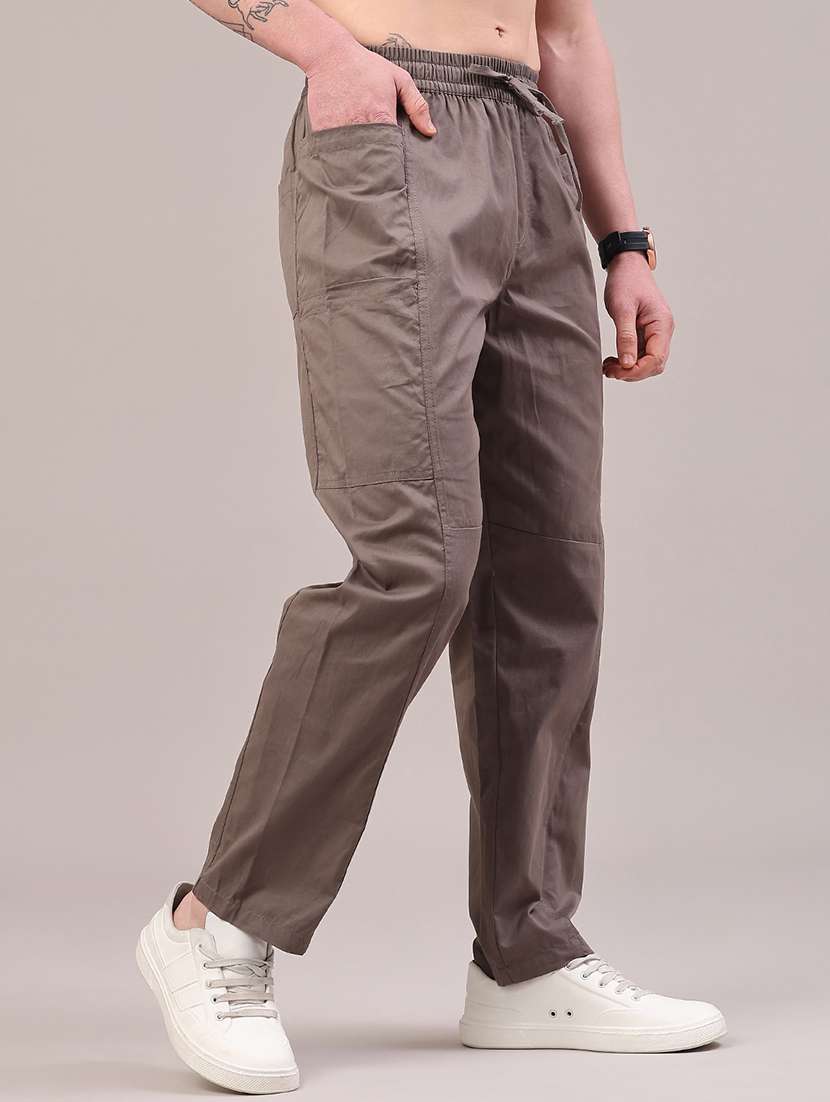 men solid mid rise regular fit cargo  - 22175854 -  Standard Image - 2