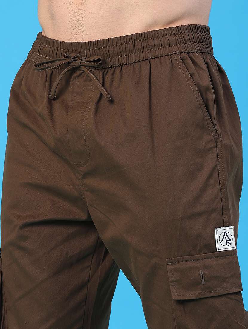 men solid mid rise regular fit cargo - 22175856 -  Standard Image - 2