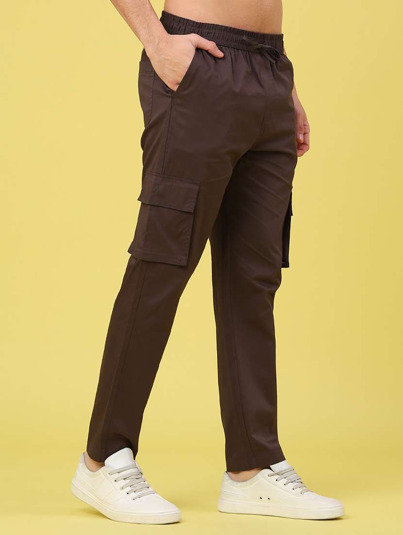 men solid mid rise regular fit cargo  - 22175857 -  Standard Image - 2