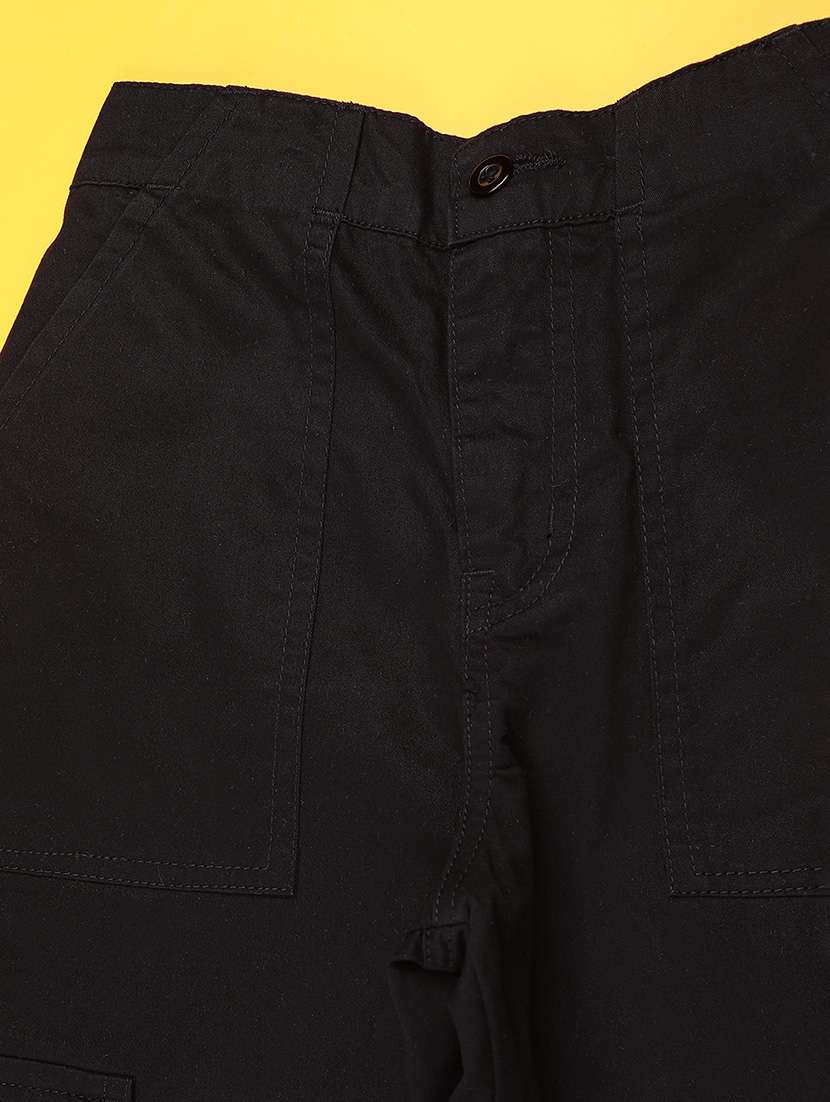 boys solid mid rise cargo - 22175869 -  Standard Image - 2