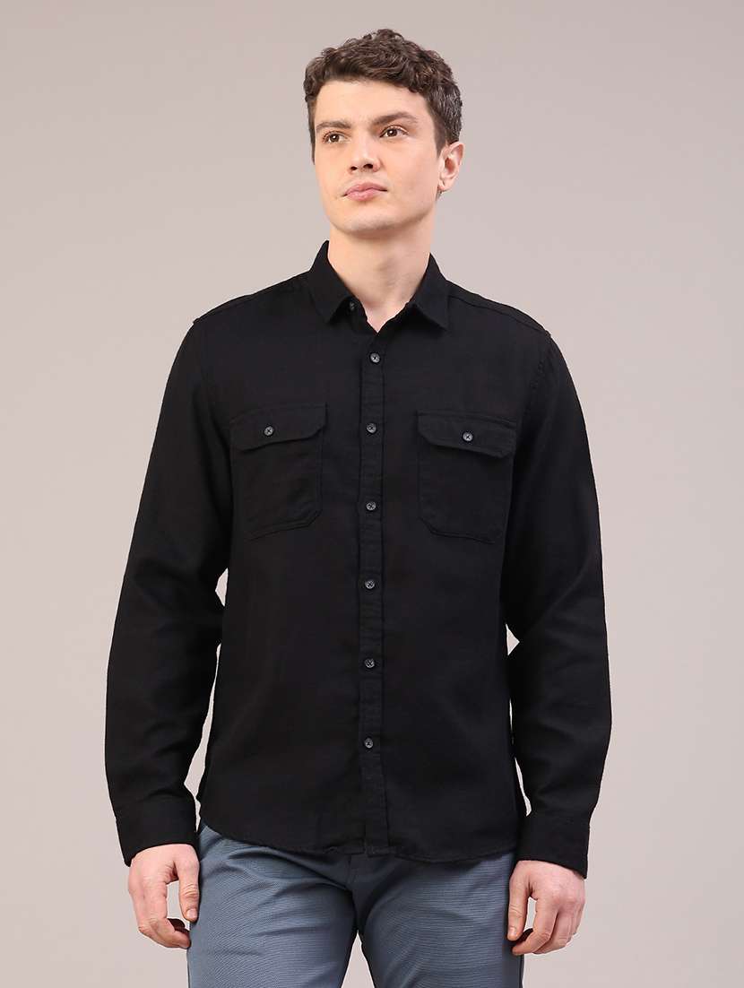 men solid long sleeve regular fit casual shirt - 22175883 -  Standard Image - 2