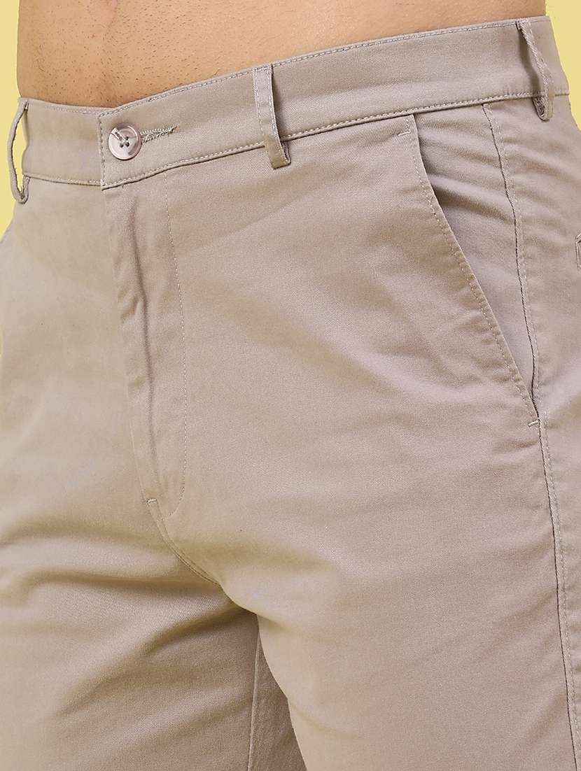 men solid mid rise chinos casual trouser - 22176082 -  Standard Image - 2