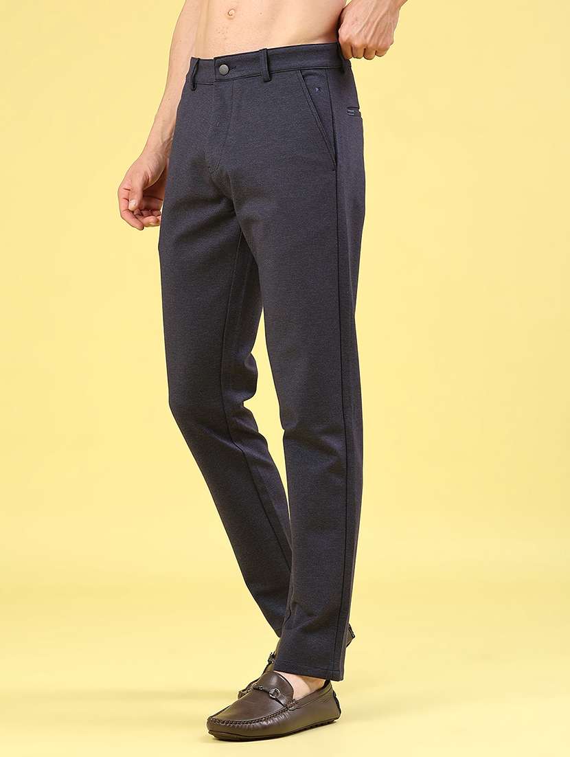 men solid mid rise chinos casual trouser - 22176088 -  Standard Image - 2