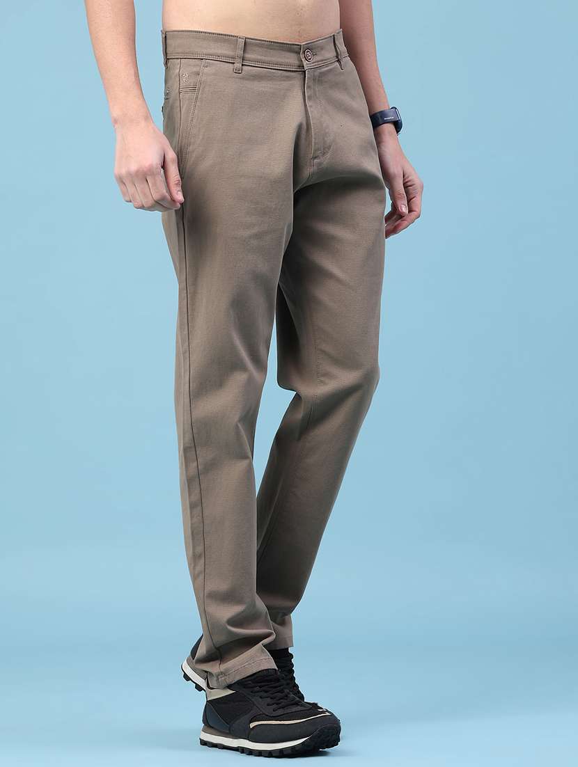 men solid mid rise regular fit chino - 22176098 -  Standard Image - 2