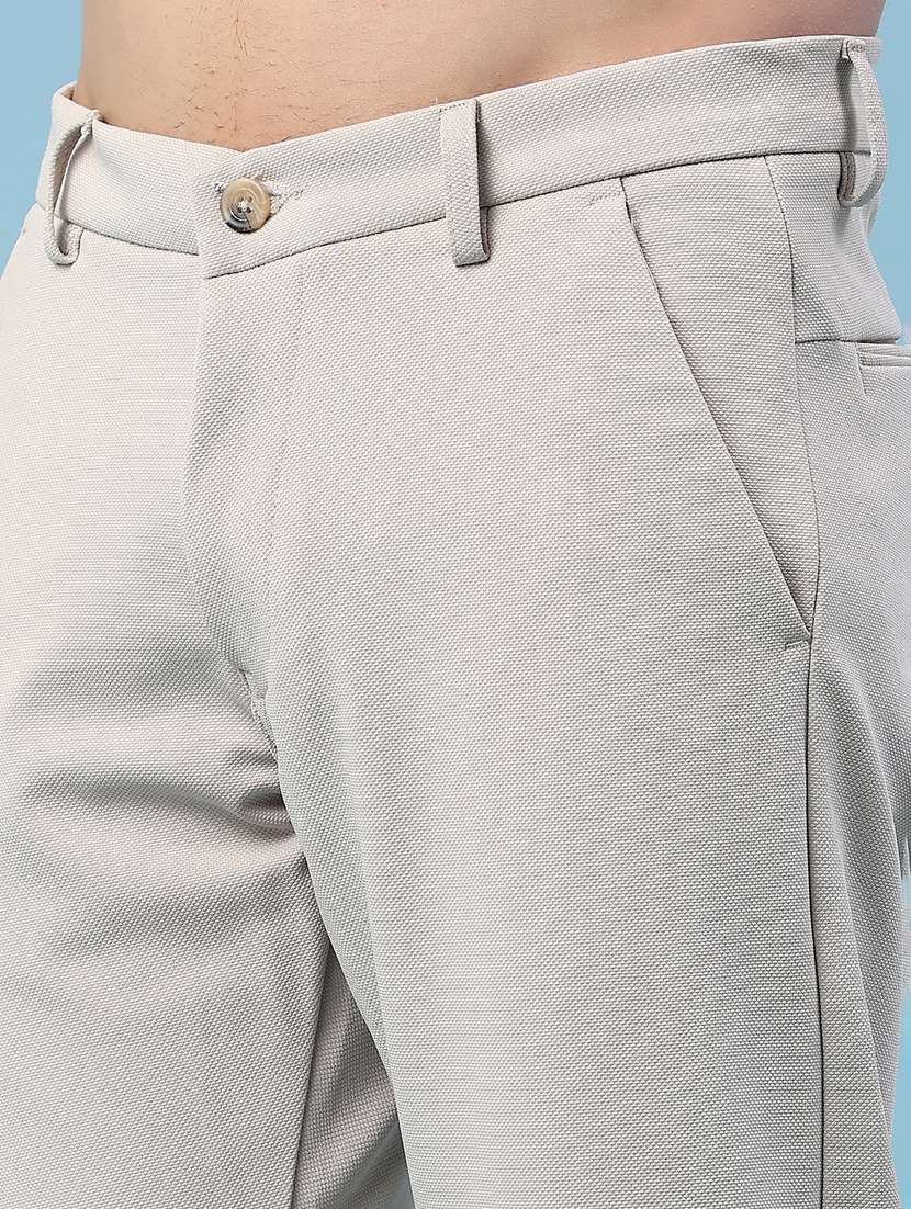 men solid mid rise chinos casual trouser - 22176132 -  Standard Image - 2