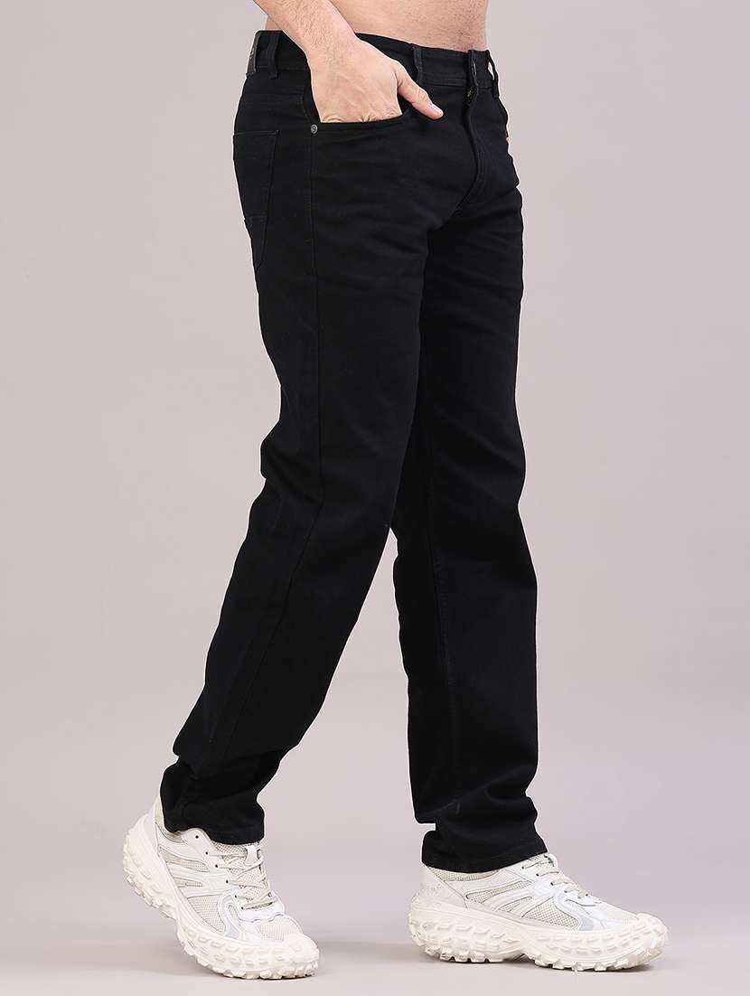men plain mid rise full length tapered jeans - 22176174 -  Standard Image - 2