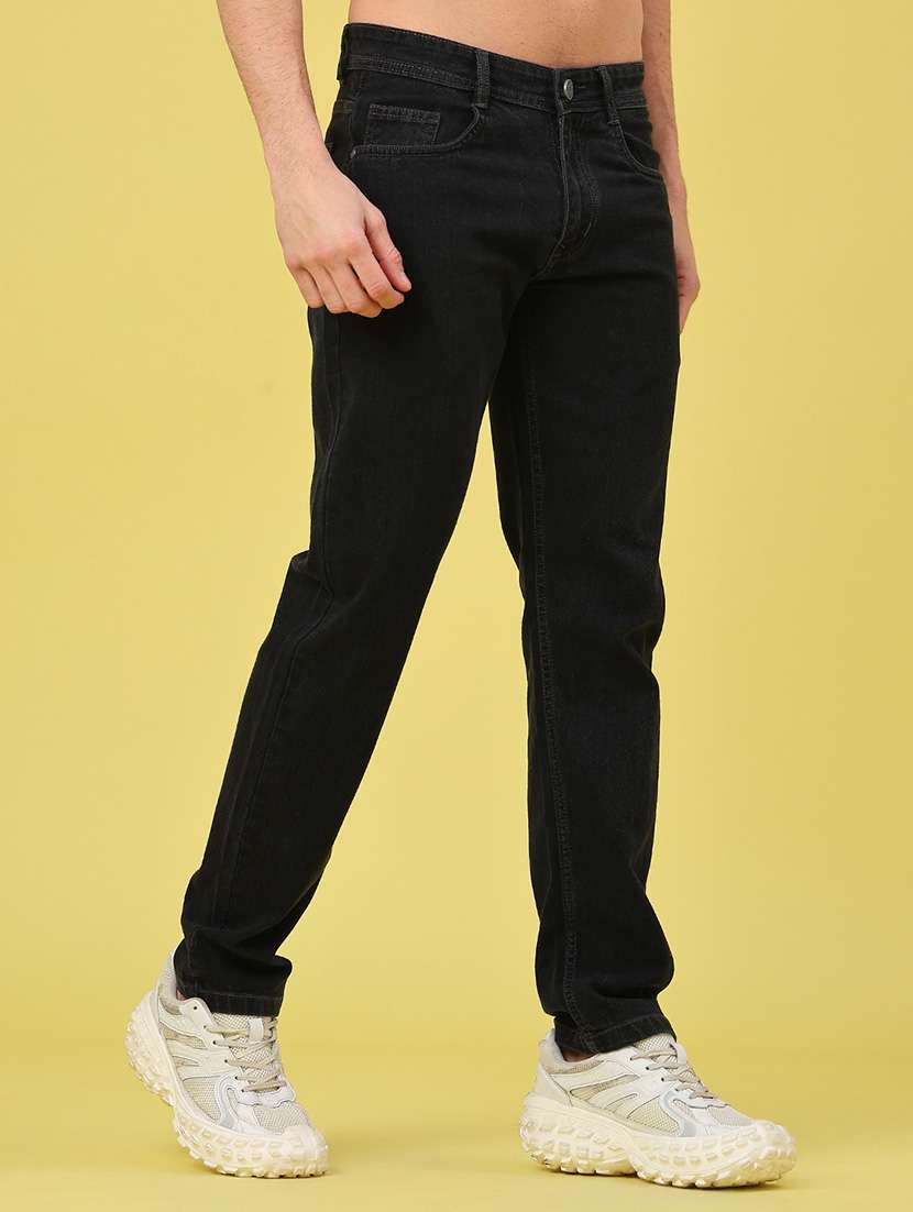 men plain mid rise full length tapered jeans - 22176186 -  Standard Image - 2