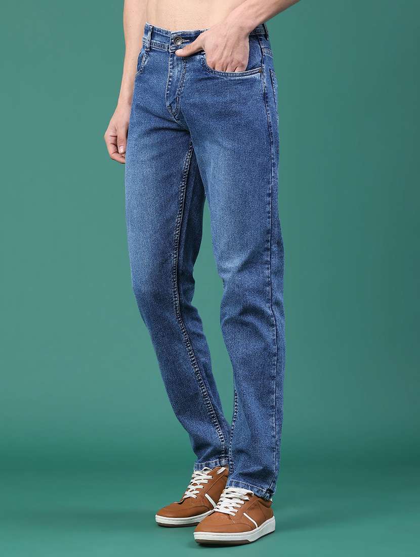 men washed mid rise full length tapered jeans - 22176187 -  Standard Image - 2