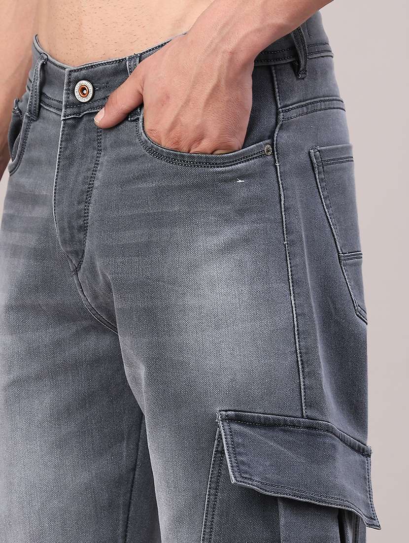 men washed mid rise relaxed fit cargo - 22176203 -  Standard Image - 2