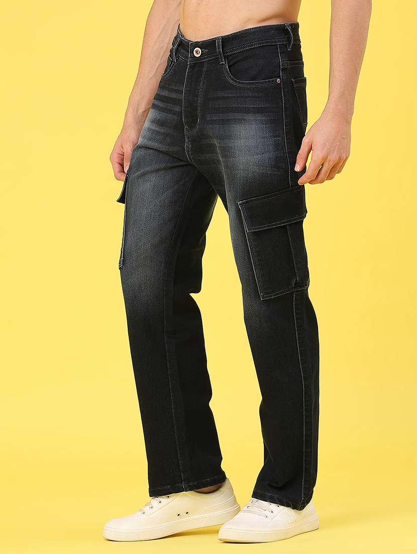 men washed mid rise regular fit cargo - 22176205 -  Standard Image - 2