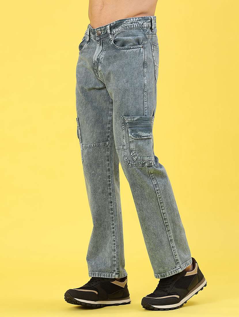 men solid mid rise regular fit cargo - 22176213 -  Standard Image - 2