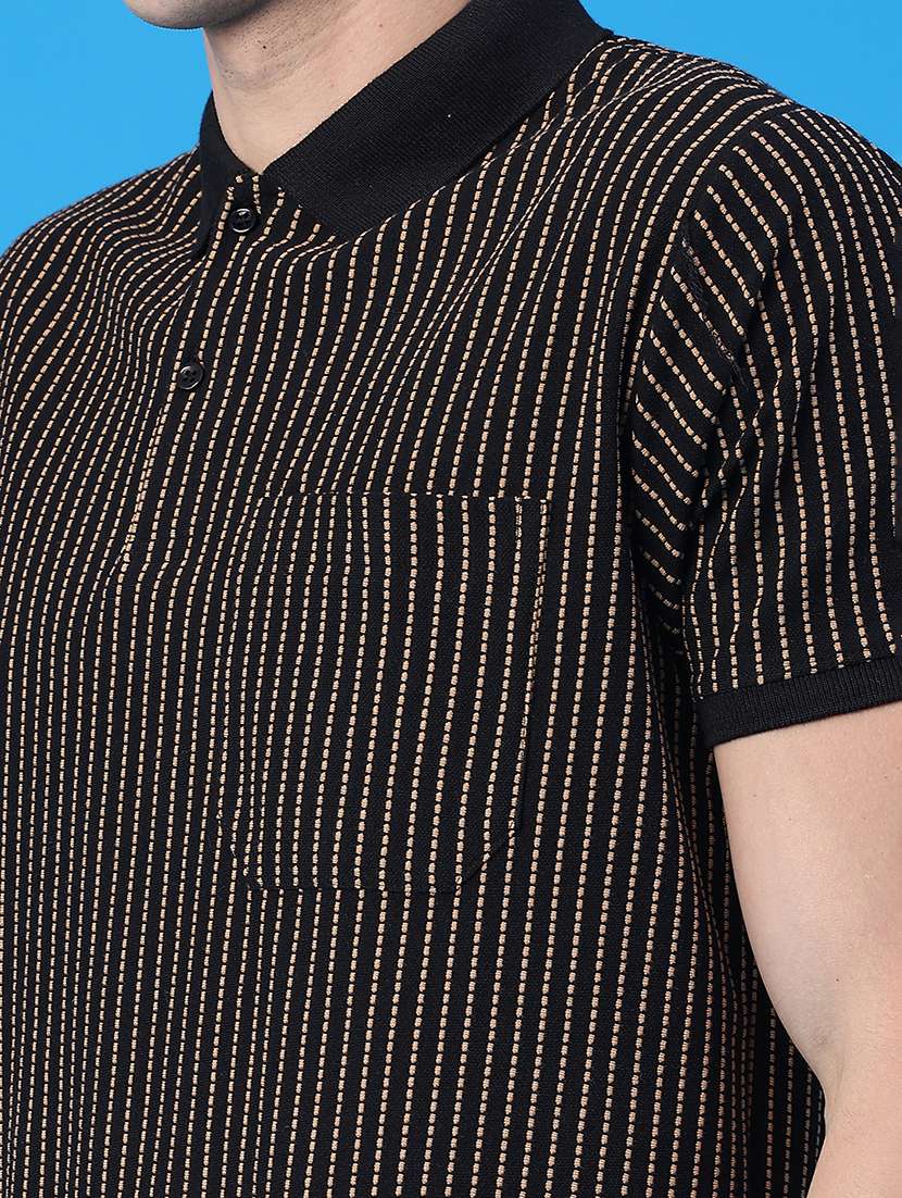men striped short sleeve regular fit polo t-shirt - 22176245 -  Standard Image - 2