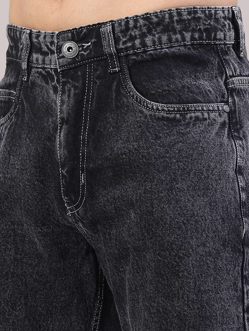 men plain mid rise full length straight jeans - 22176364 -  Standard Image - 2