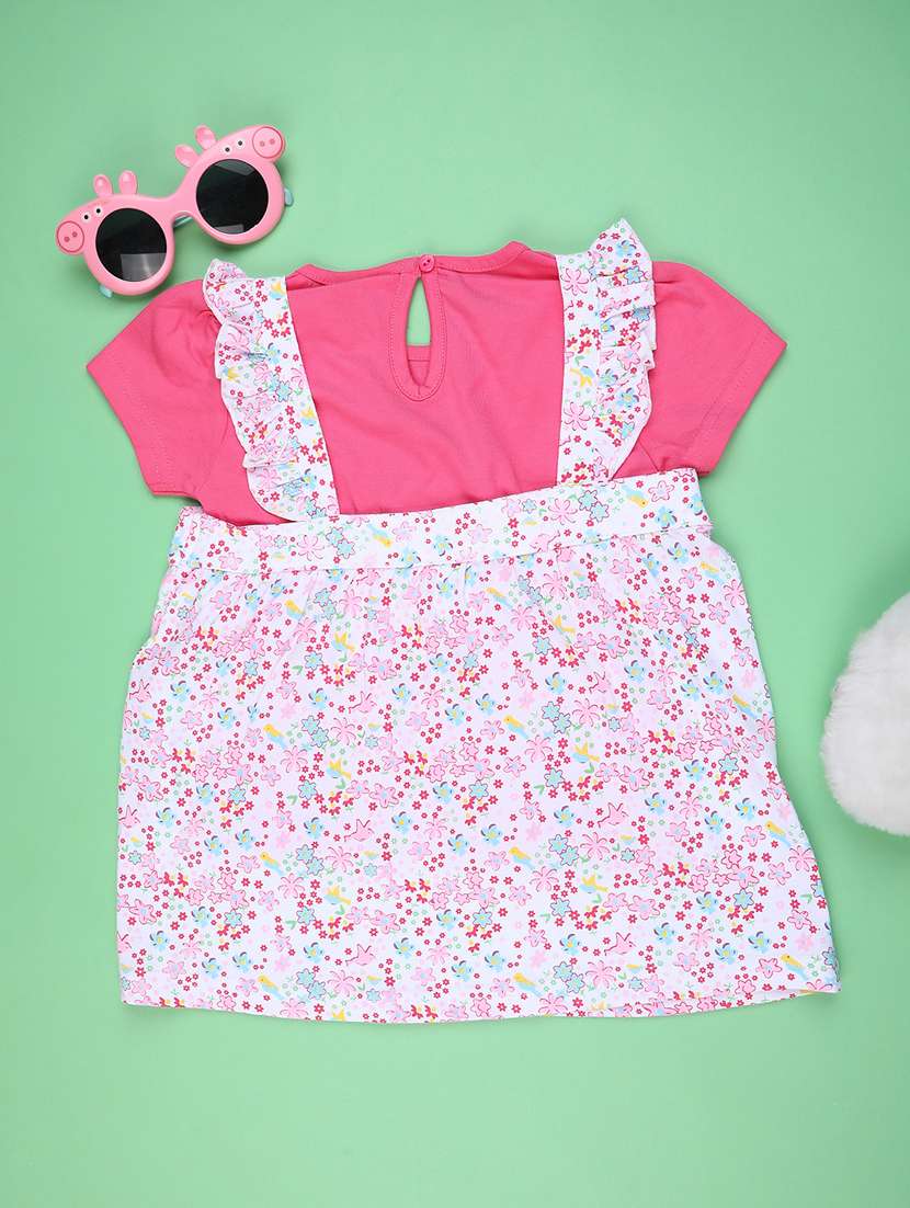 girl pink cotton frock - 22176471 -  Standard Image - 2