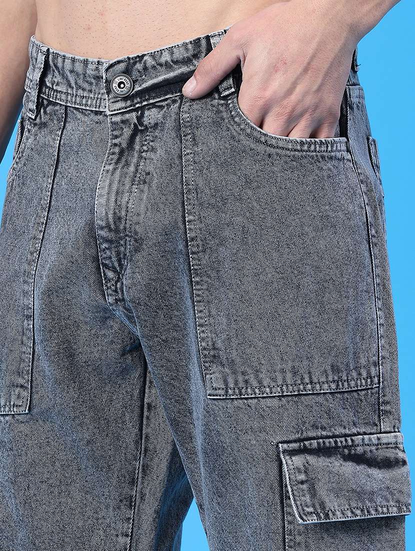 men solid mid rise regular fit cargo  - 22176482 -  Standard Image - 2