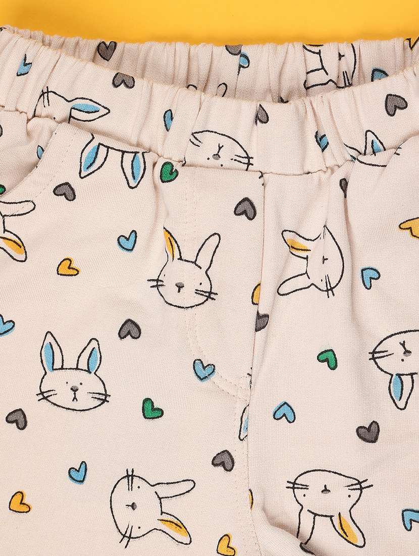 girl beige cotton shorts shorts & three fourth - 22176524 -  Standard Image - 2