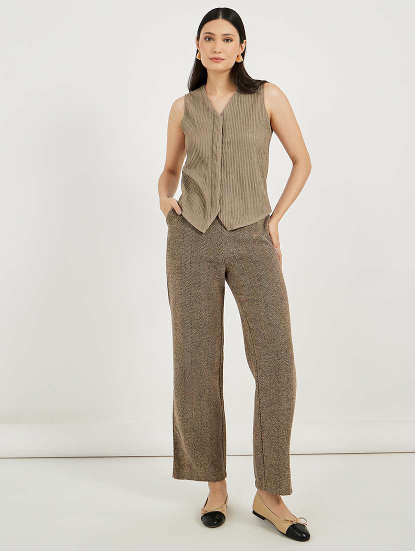 women solid sleeveless vest top - 22176575 -  Standard Image - 2