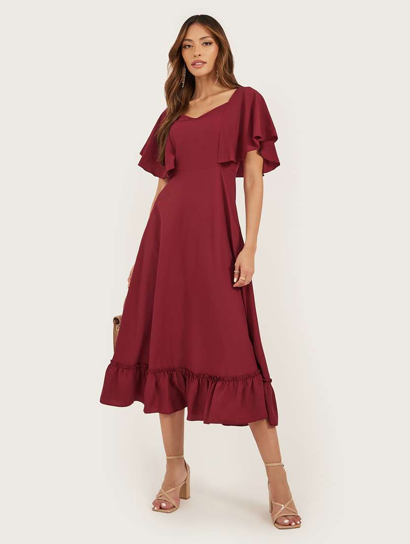 women soldi flared sleeve tiered dress - 22176597 -  Standard Image - 2
