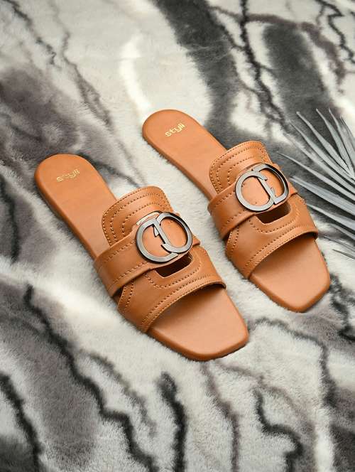 women slip on flat sandal - 22176722 -  Standard Image - 0