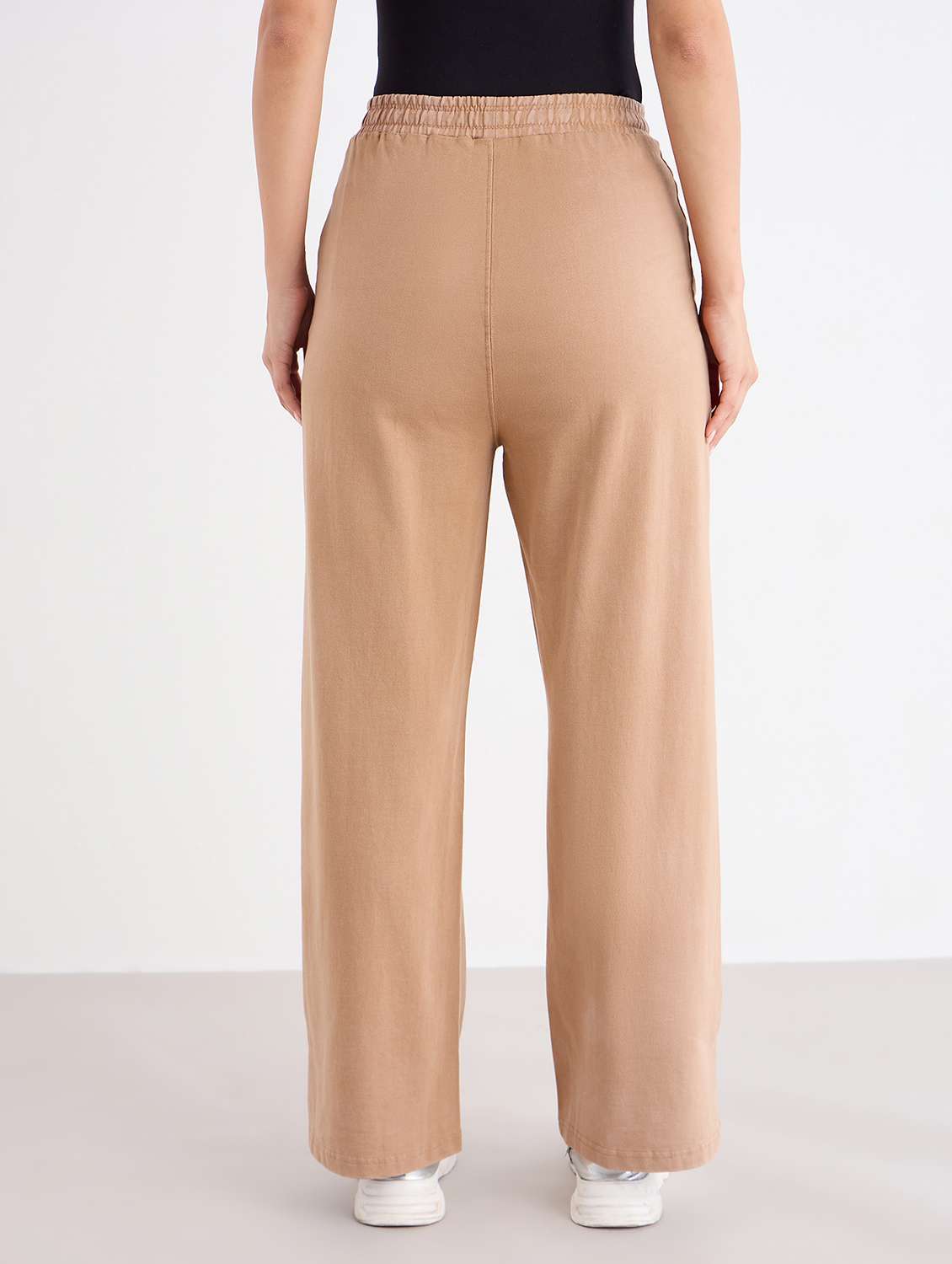 women solid mid rise track pant - 22176734 -  Standard Image - 2