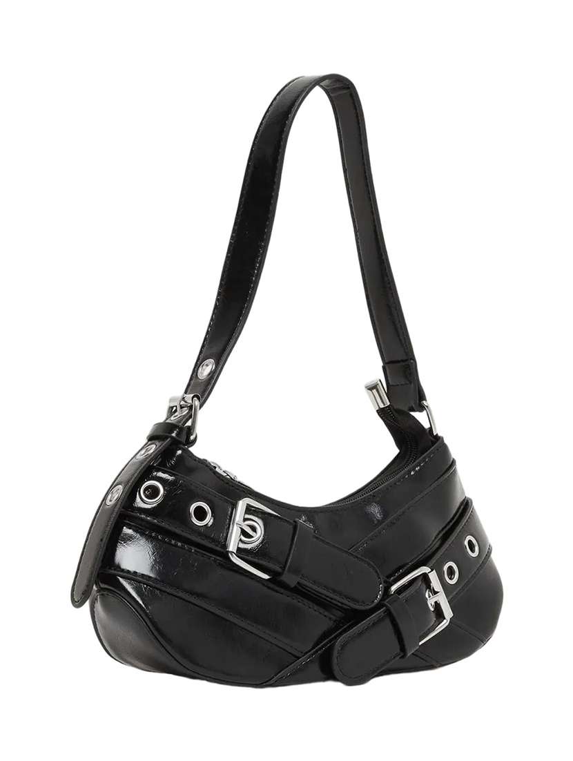 women black solid handbag - 22176744 -  Standard Image - 2