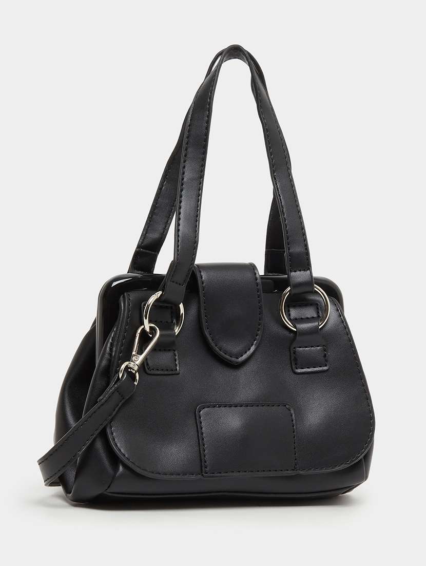women black solid handbag - 22176751 -  Standard Image - 2
