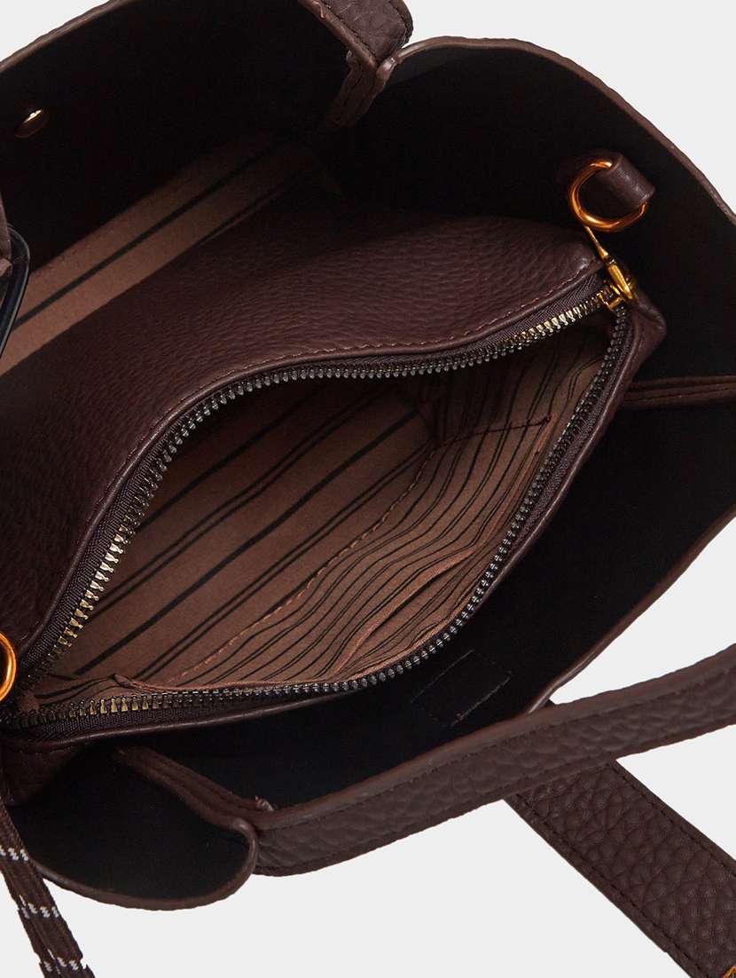 women brown solid handbag - 22176755 -  Standard Image - 2