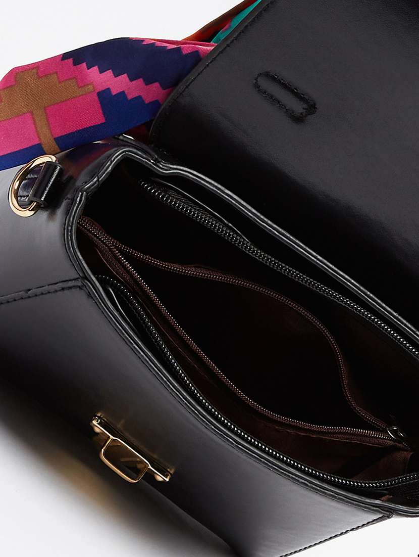 women black solid handbag - 22176763 -  Standard Image - 2