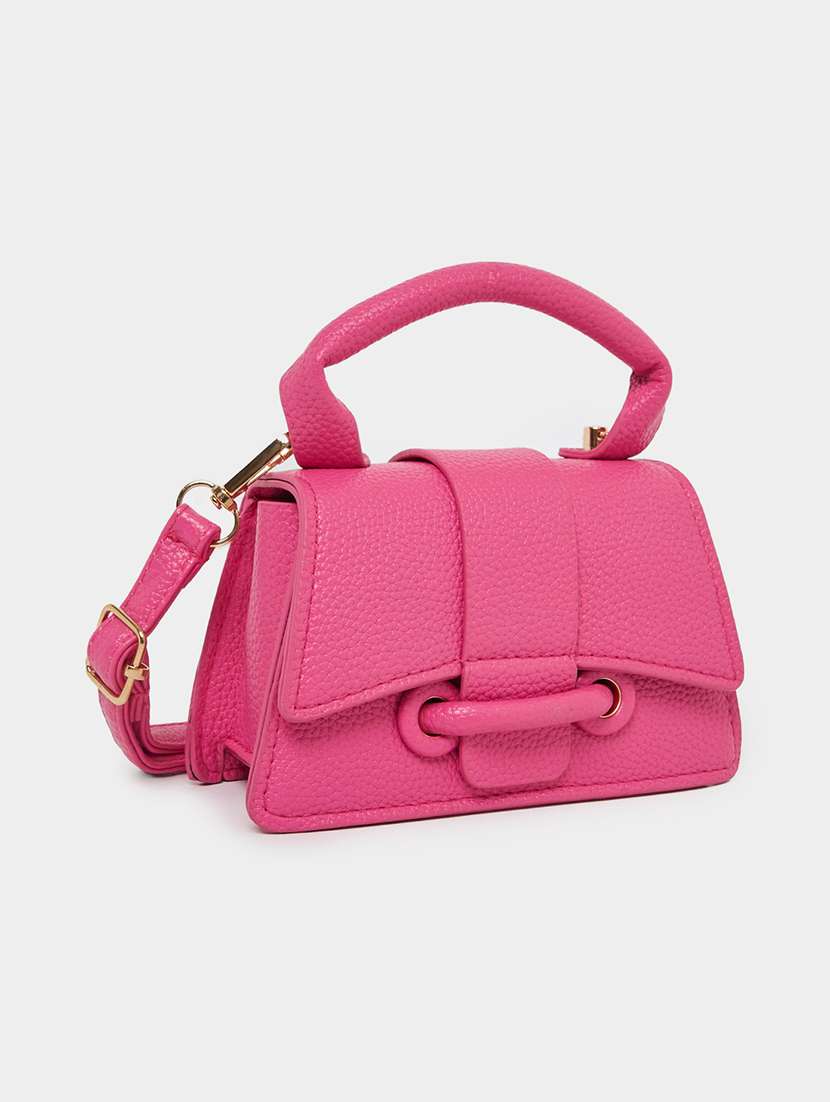 women pink solid handbag - 22176766 -  Standard Image - 2