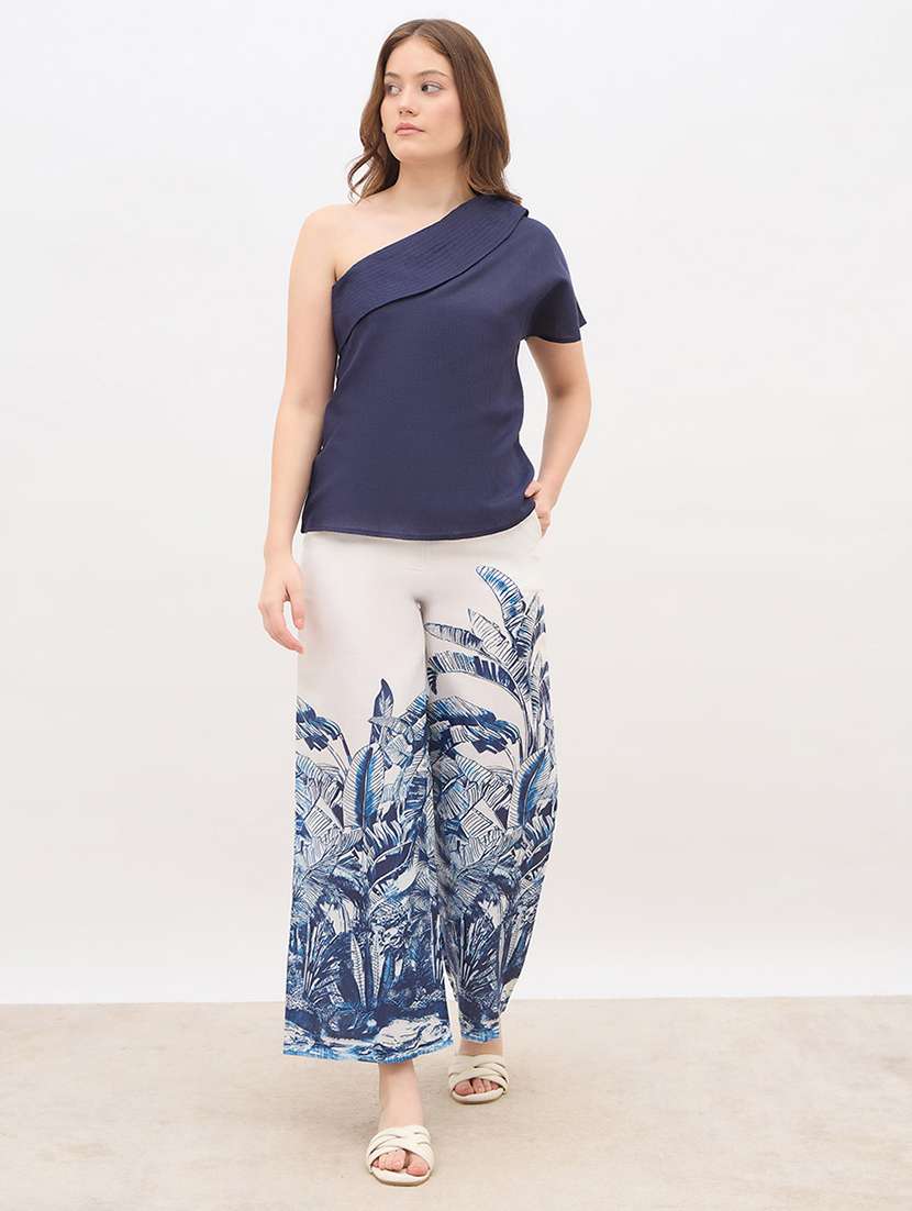 women printed top and trouser co-ord set