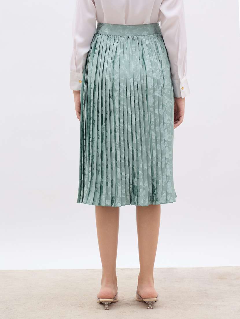 women self designed high rise pleated skirt - 22176793 -  Standard Image - 2