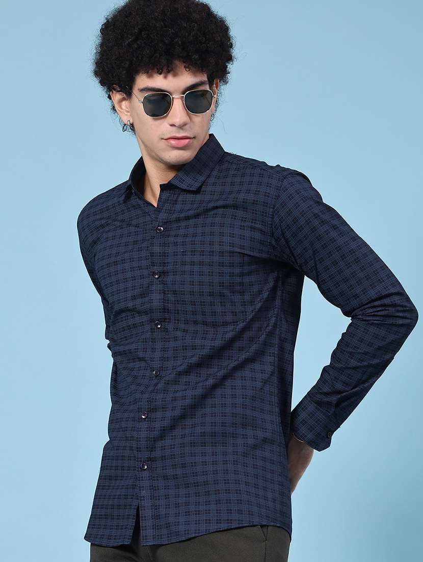 blue cotton formal shirt - 22176858 -  Standard Image - 2