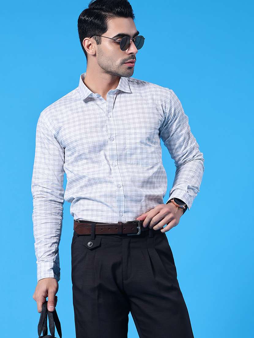 blue cotton formal shirt - 22176859 -  Standard Image - 2