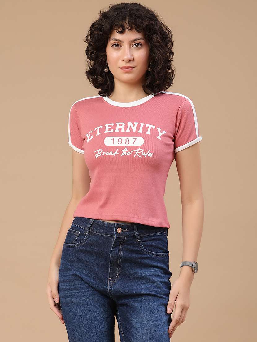 women printed round neck t-shirt - 22176869 -  Standard Image - 2