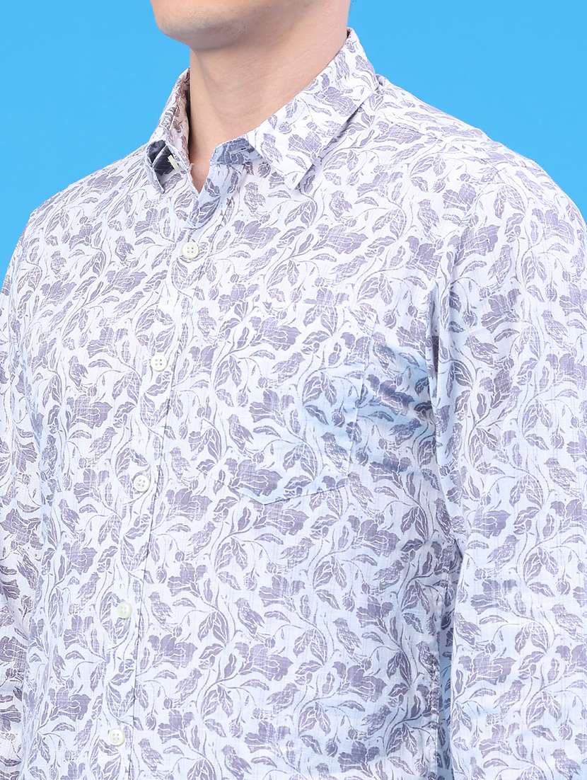 men printed long sleeve regular fit casual shirt - 22176878 -  Standard Image - 2