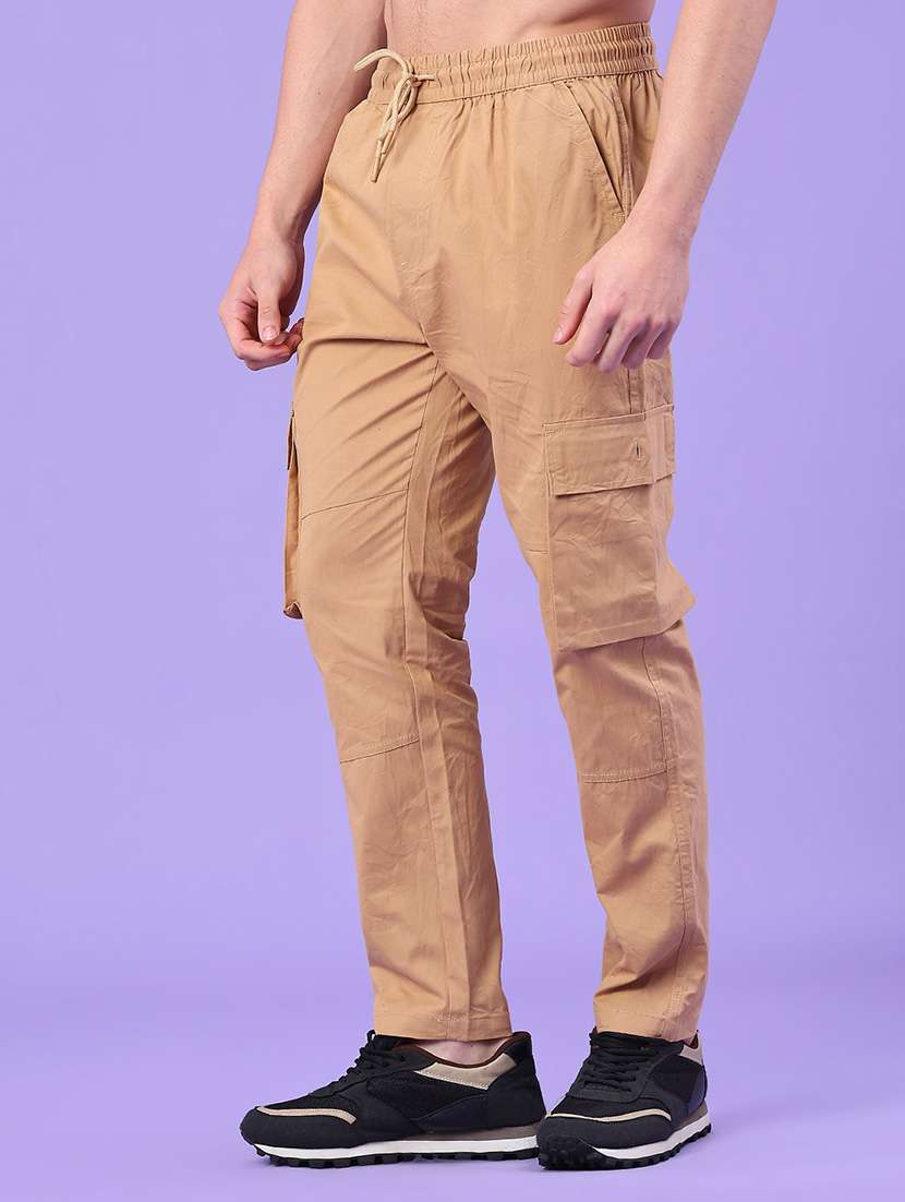 men solid mid rise regular fit cargo  - 22176890 -  Standard Image - 2