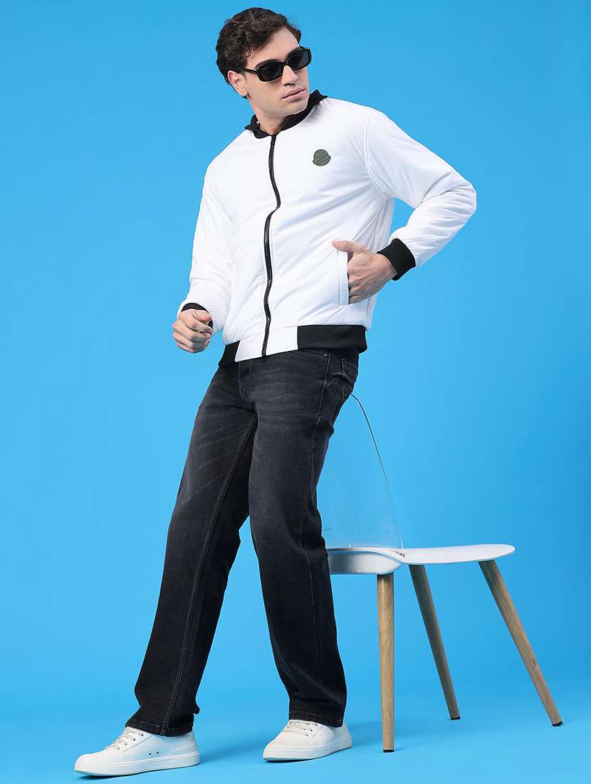 men solid long sleeve bomber jacket - 22176918 -  Standard Image - 2