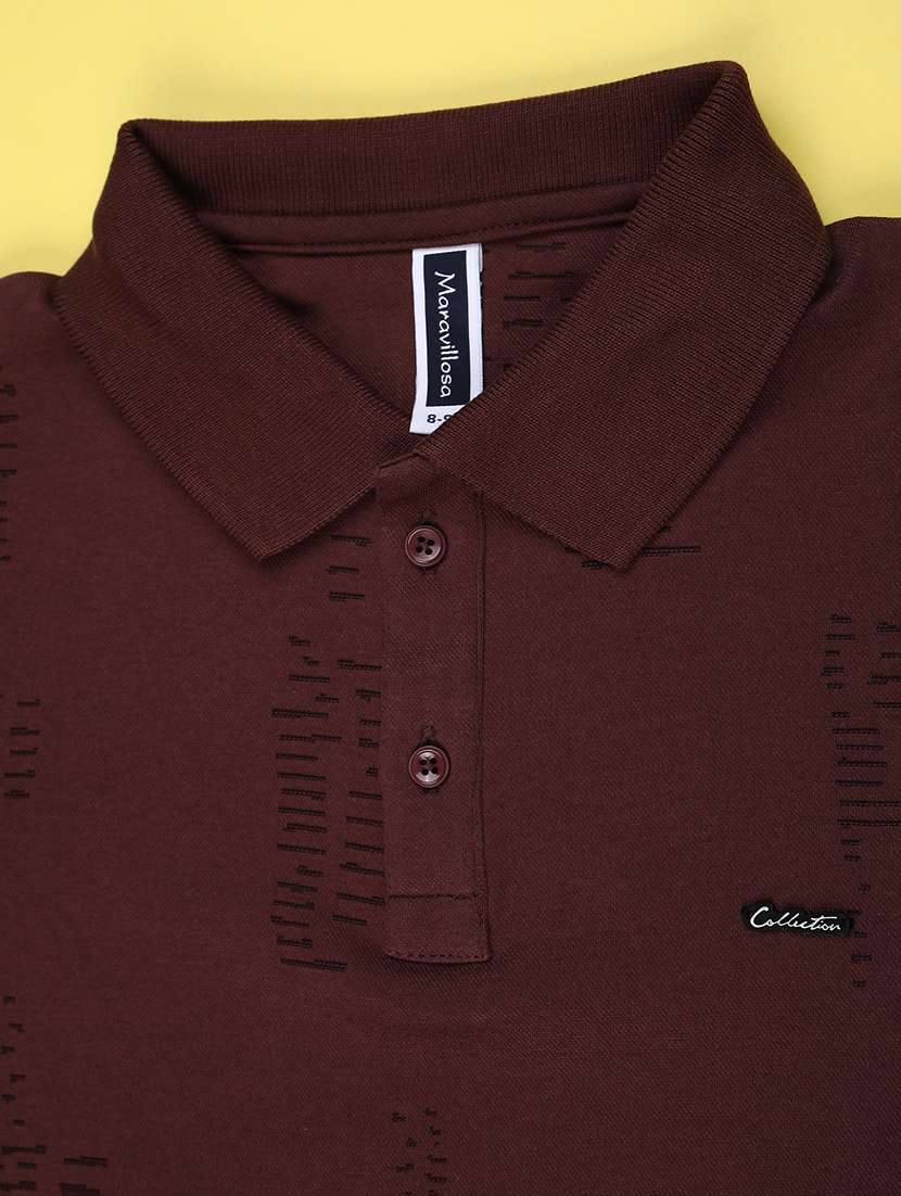 boys solid polo neck t-shirt - 22176940 -  Standard Image - 2