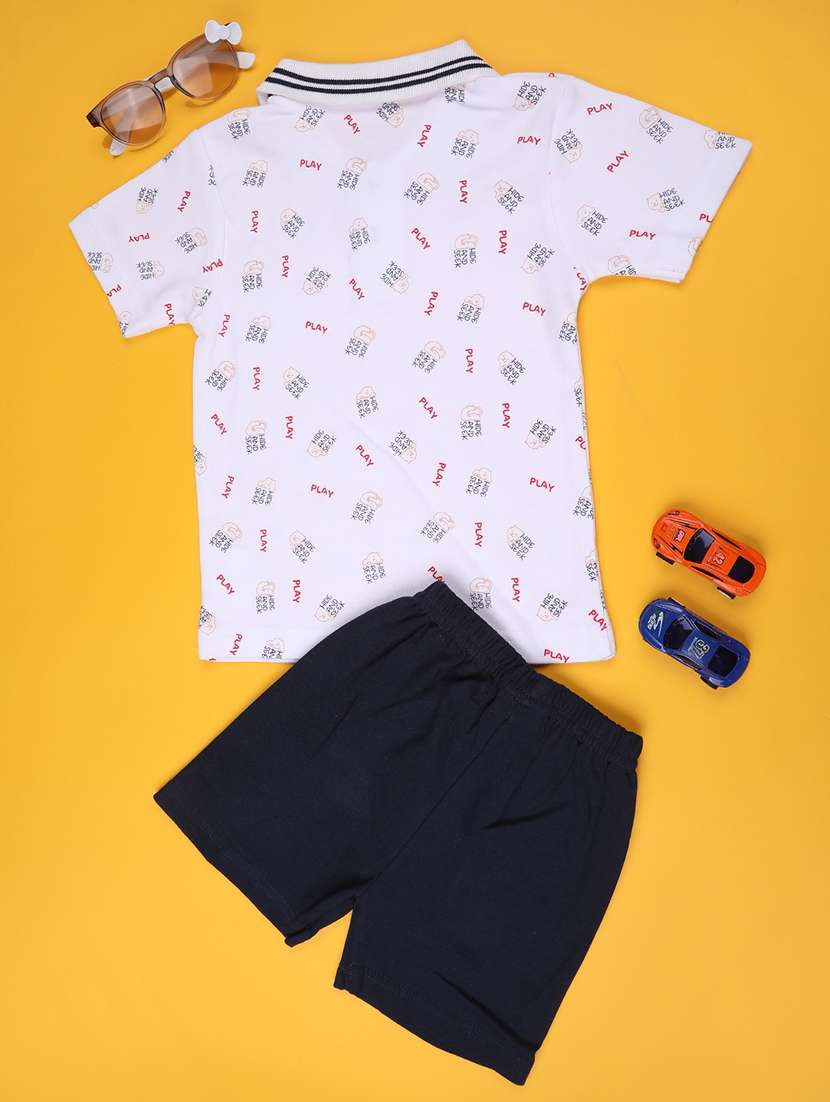 white cotton combo coords set - 22177015 -  Standard Image - 2