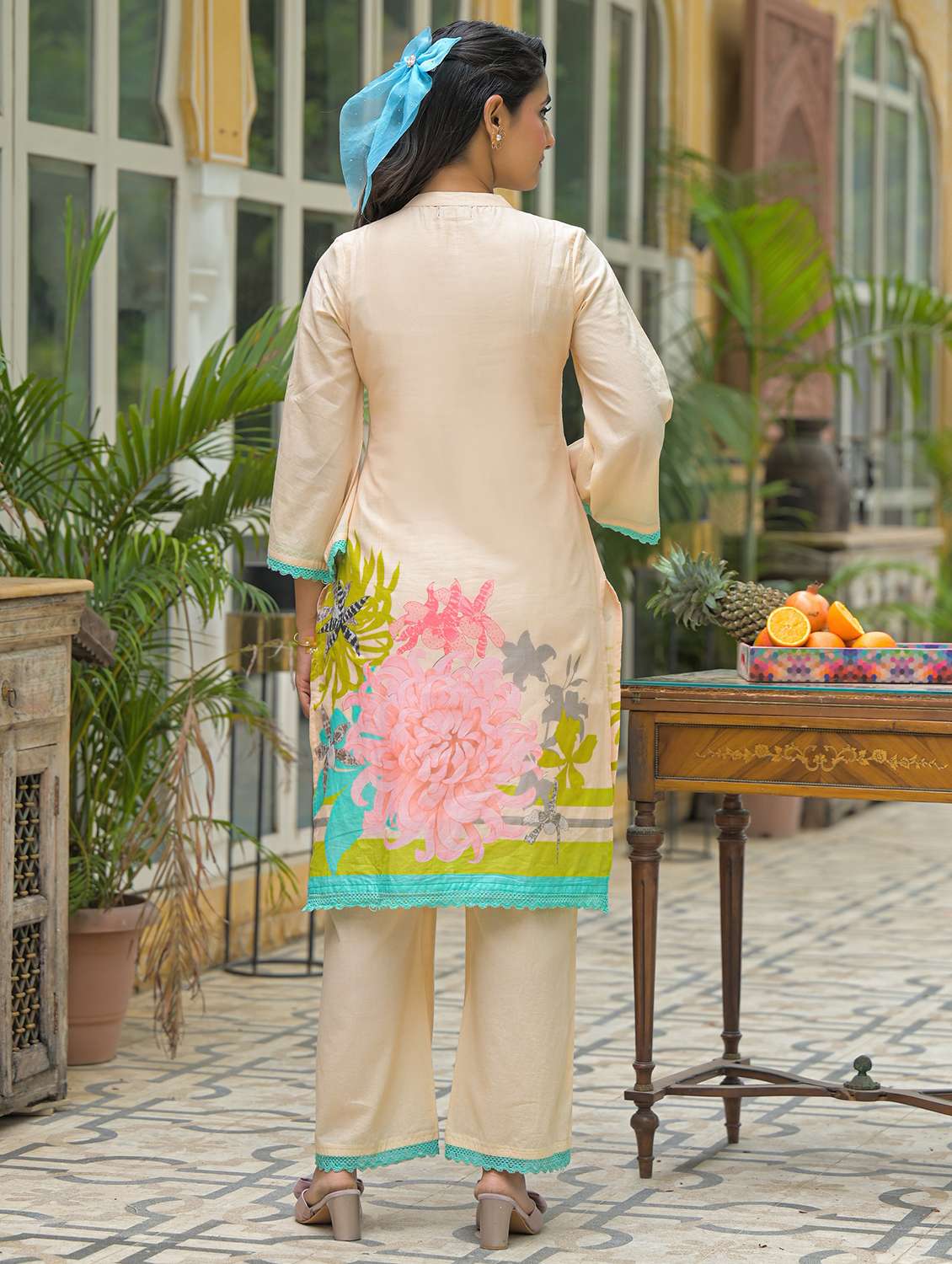 women floral printed long sleeve regular fit ethnic co-ord set - 22177049 -  Standard Image - 2