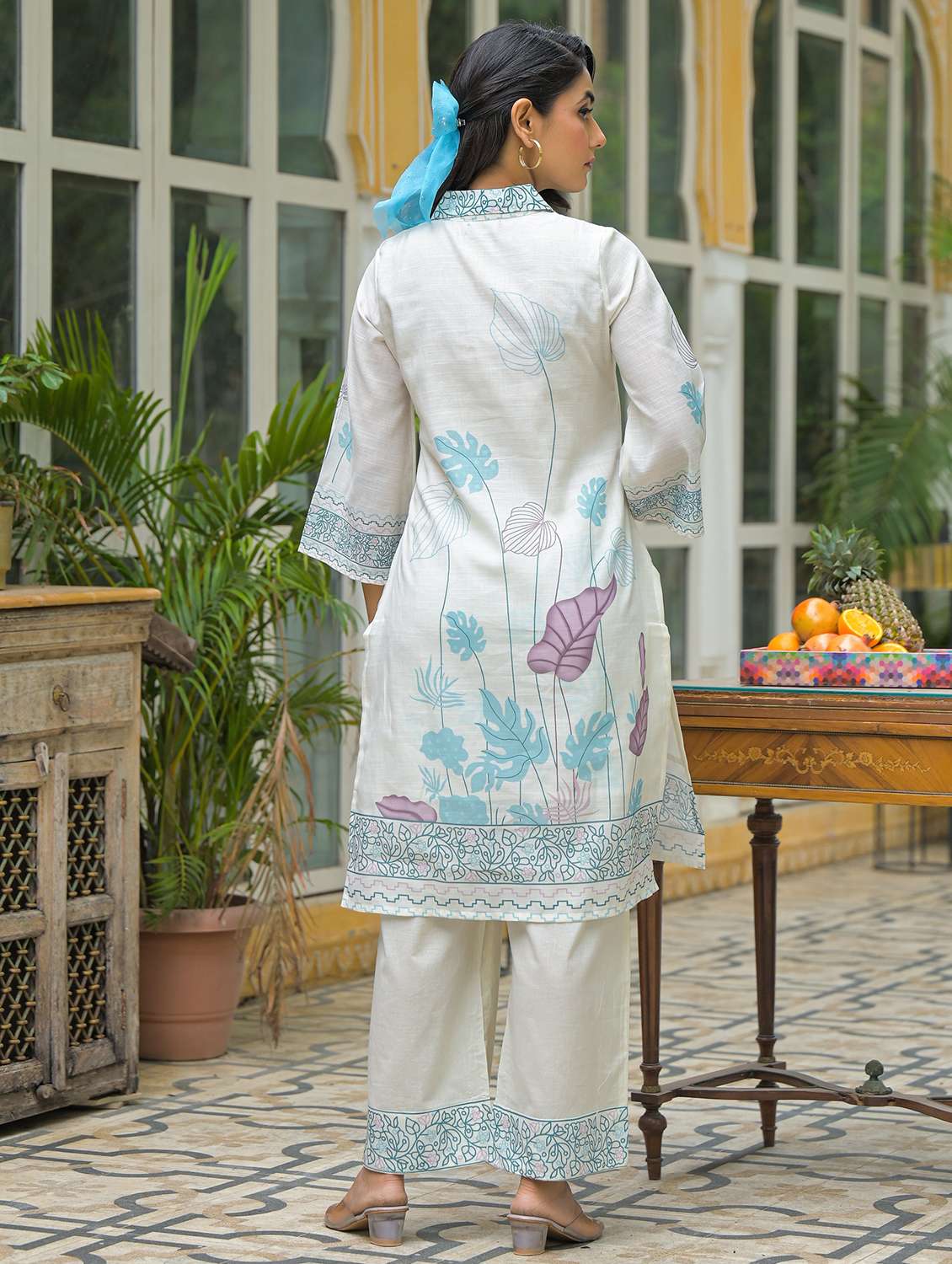 women printed long sleeve regular fit ethnic co-ord set - 22177053 -  Standard Image - 2