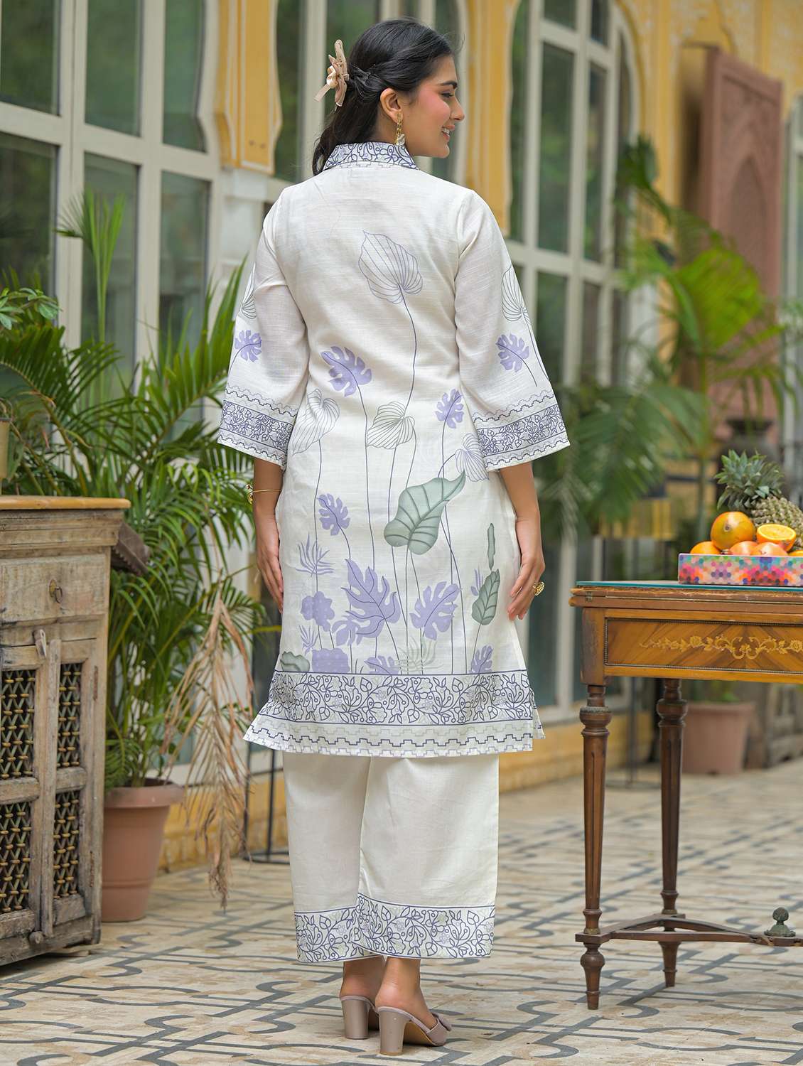 women printed long sleeve regular fit ethnic co-ord set - 22177055 -  Standard Image - 2