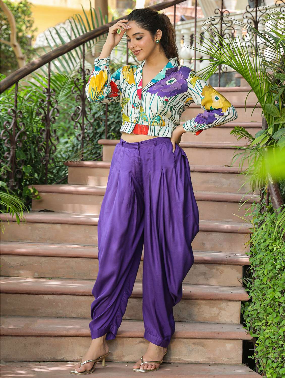 women printed long sleeve ethnic co-ord set - 22177090 -  Standard Image - 2