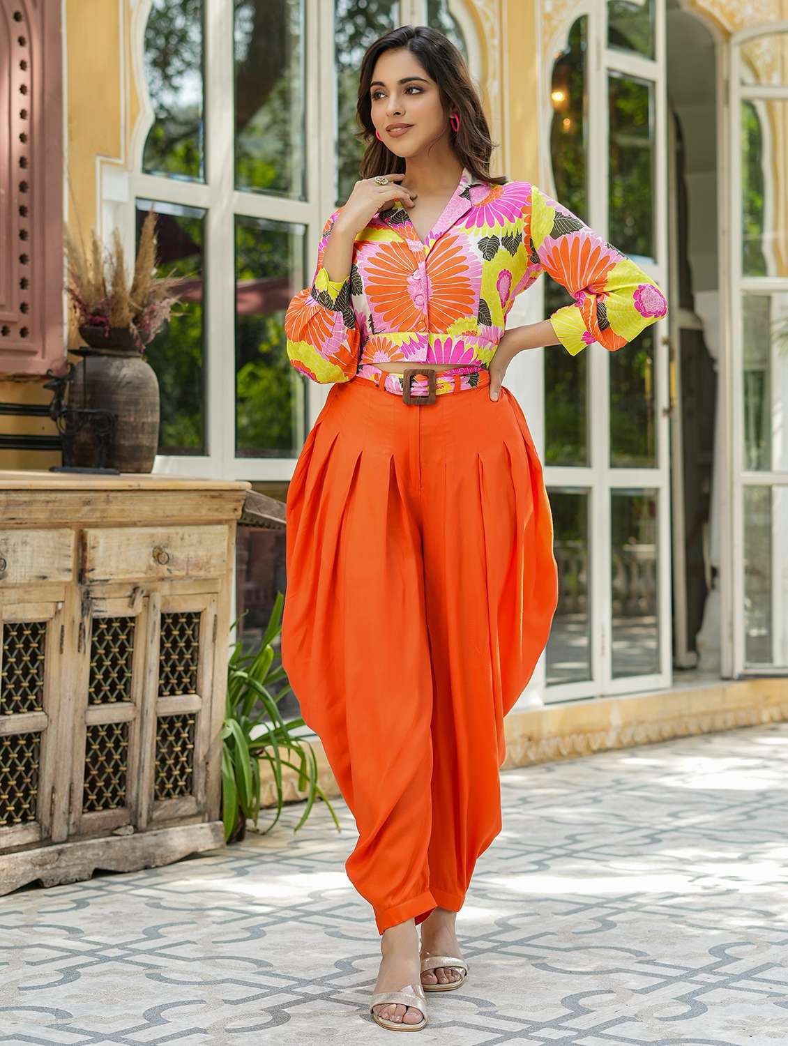 women printed long sleeve ethnic co-ord set - 22177092 -  Standard Image - 2