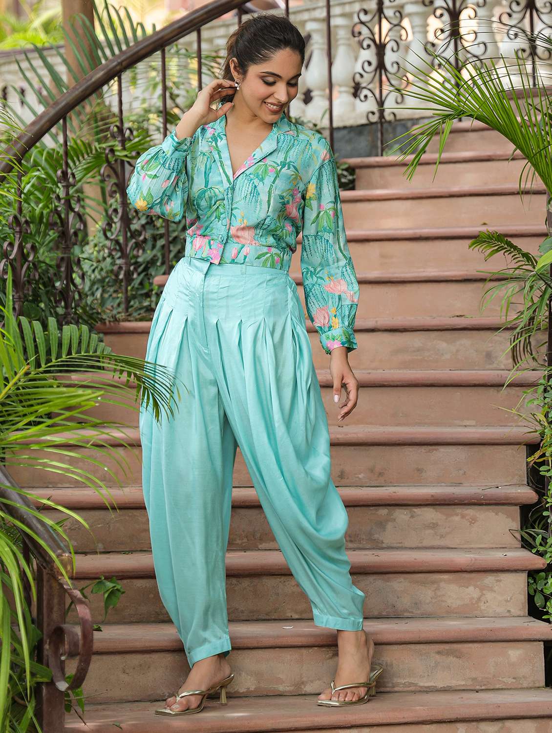 light blue cotton coord set - 22177094 -  Standard Image - 2