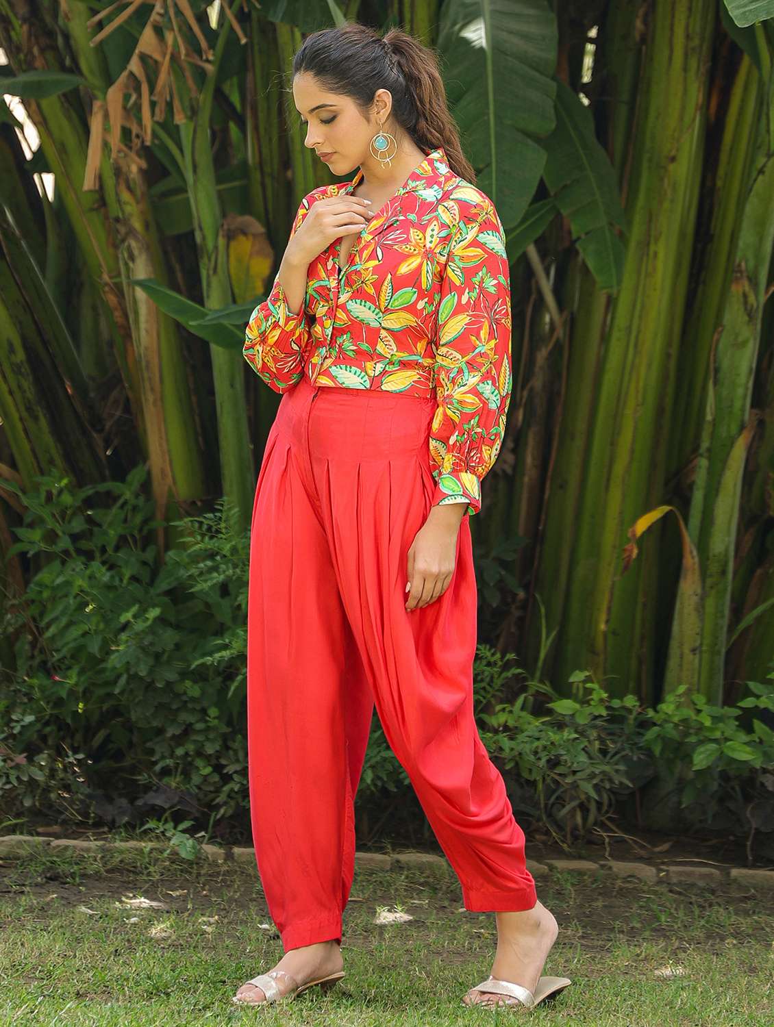 women printed long sleeve ethnic co-ord set - 22177095 -  Standard Image - 2