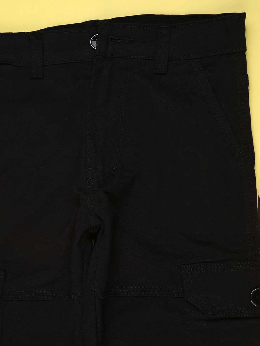 boys solid mid rise regular fit cargo - 22177234 -  Standard Image - 2