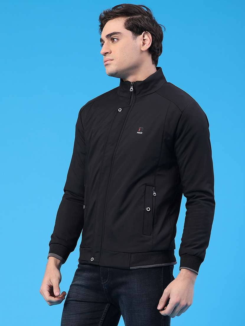 men solid long sleeve insulator bomber jacket - 22177276 -  Standard Image - 2